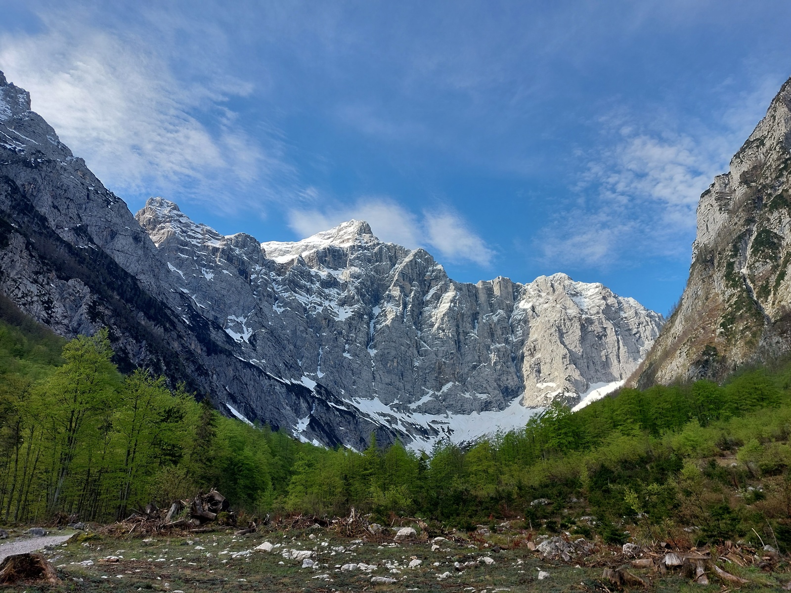 Dolina Vrata, below the north face of Triglav